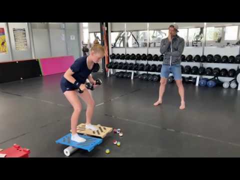 Céline returns to the Sypoba Fitnesscenter