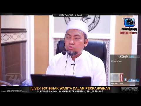 LIVE-120919 : Hak Wanita Dalam Perkahwinan