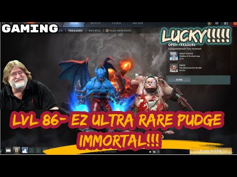 I GOT ULTRA RARE PUDGE IMMORTAL AT LEVEL 86 BATTLEPASS! WOW! | The Abscesserator Bundle [DOTA 2]