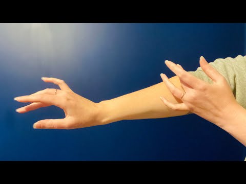 ASMR: Hypnotic Hand Movements and Sleeve Rolling (some soft speaking and mouth sounds)