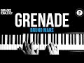 Bruno Mars / Grenade Karaoke SLOWER Acoustic Piano Instrumental Cover Lyrics FEMALE / HIGHER KEY