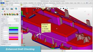Enhancement of Drafting Analysis, Thickness Analysis and Contour Stripping ZW3D 2015