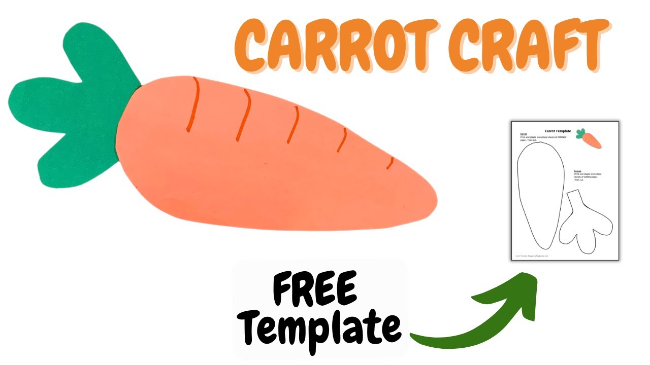 How to make a Carrot Craft 🥕 (Free Printable)