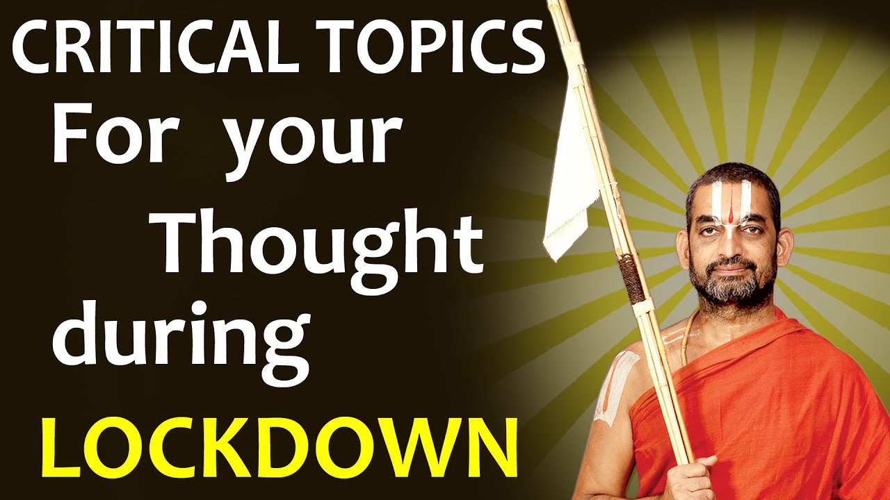 Critical Topics for your Thought during Lockdown || Sri Chinna jeeyar Swamiji || JETWORLD
