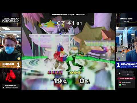 TheAsianOne (Falco) vs Berger (Sheik) - New Jersey Melee Arcadian 2022 Winners Semis