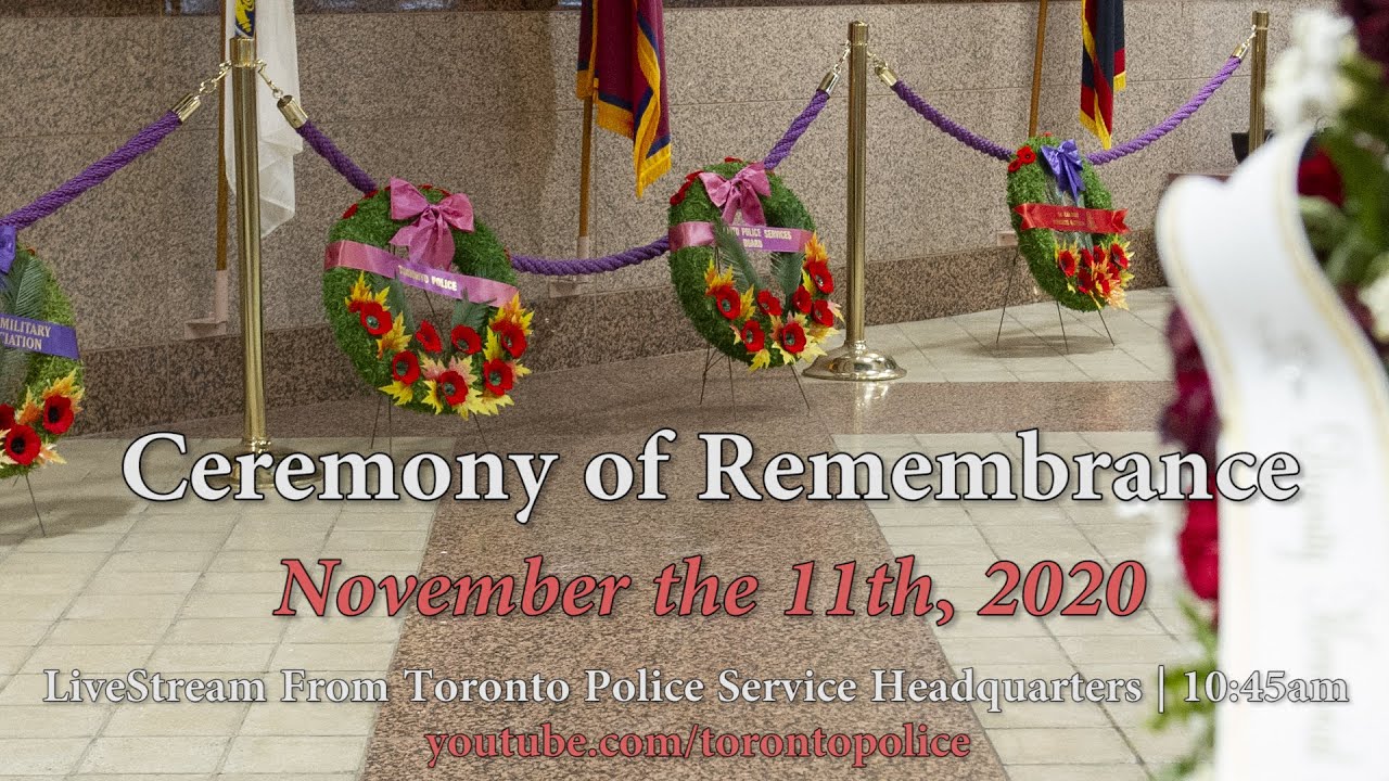 Ceremony of Remembrance on November 11th, 2020 at police headquarters