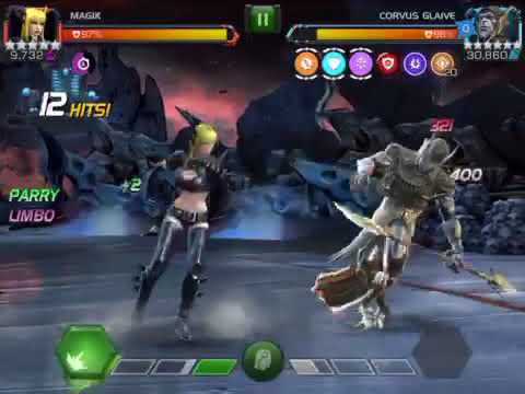 Mcoc uncollected event quest - how to kill Corvus Glaive - Magik one shot