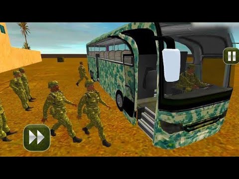 Army Bus Driving 2024 - Military Coach Transporter New Bus Unlocked Android Gameplay #2