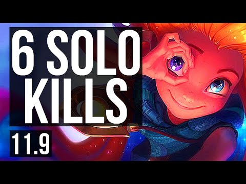 ZOE vs EKKO (MID) | 15/2/6, 6 solo kills, Legendary, 700+ games, 800K mastery | KR Master | v11.9