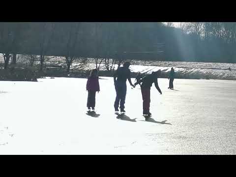 Lacul de la Dumbrăvița a devenit cel mai mare patinoar pentru timișoreni.