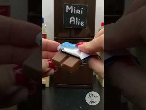 Eating Tiny Ritter Sport Alpine Milk Chocolate Bar (No Music) #minifood #chocolate #rittersport