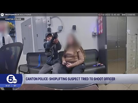 VIDEO: Alleged shoplifter tries to shoot Ohio officer inside Walmart, but gun doesn't fire