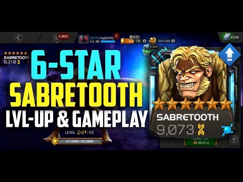 6-STAR Sabretooth Level-Up & Gameplay - Marvel Contest of Champions