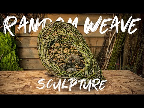 Open weave sculpture tutorial | Random weave sculpture diy | willow basket weaving for beginners
