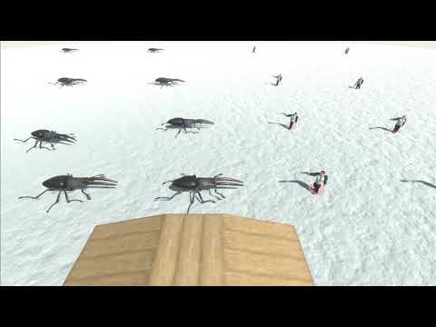 8 Giant Stag Beetle snow vs all units - Animal Revolt Battle Simulator