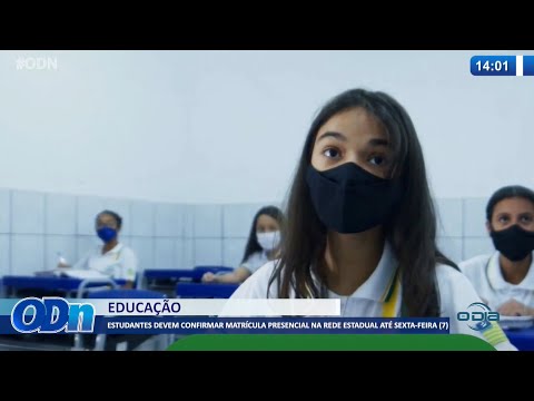 Estudantes devem confirmar matrícula presencial na rede estadual até esta Sexta 04 01 2022
