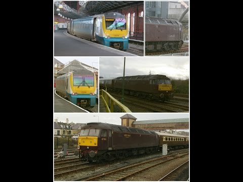 Half an Hour at (160) - Holyhead Station 4.12.2015 - Class 47 175 221 inc railtour