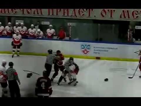 Витязь - Спартак hockey fight