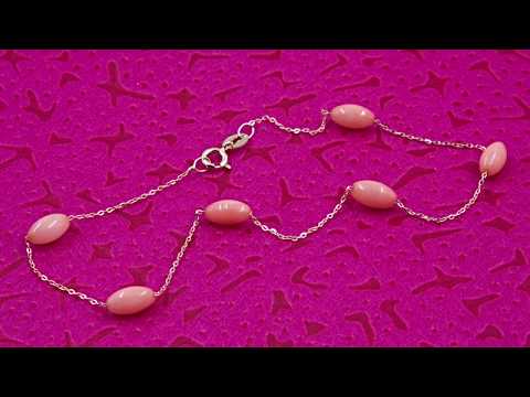 Teleios Luxe 18K Gold Rice Corals Beaded Bracelet - TL0000249