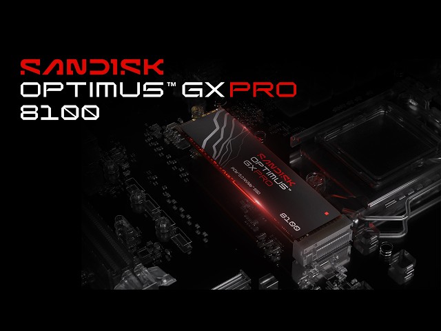 Vídeo relacionado con SANDISK Optimus GX Pro 8100 PCIe Gen 5 NVMe SSD 2 TB (velocidades de Lectura/Escritura secuenciales de hasta 14 900/14 000 MB/s, TLC 3D CBA NAND, hasta 1 200 TBW)