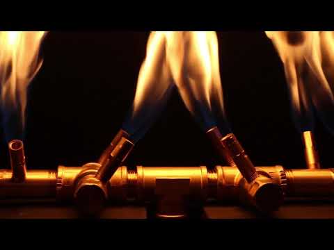 Killer flame pattern for this 110k BTU Tree-Style burner - Brilliant for rectangular gas fire pits!