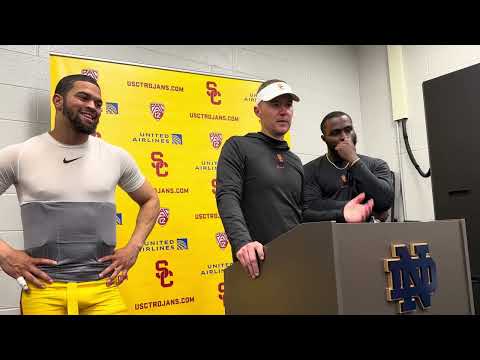 USC postgame press conference after loss at Notre Dame: Lincoln Riley and Caleb Williams