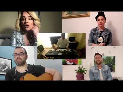 Silvana Rusi së bashku me kolegët këndojnë “Valsin e lumturisë” të Vaçe Zelës në karantinë