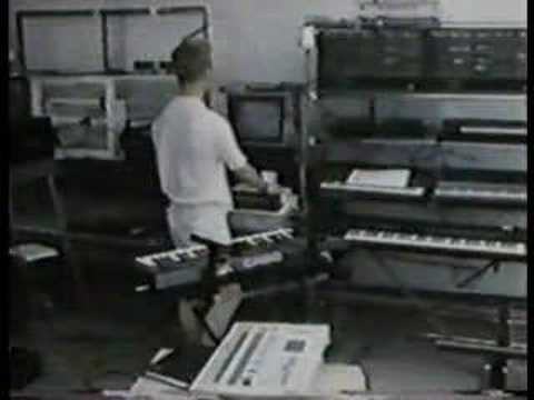 Vince Clarke in the studio 1985