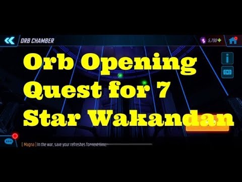 Marvel Strike Force - Free to Play - 90+ Orb Opening - Quest for 7 Red Star Wakanda Chars