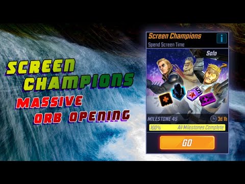 Screen Champions Massive Orb Opening - MARVEL Strike Force - MSF