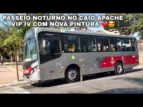 PASSEIO NOTURNO NO CAIO APARECE VIP IV MB OF-1519 COM NOVA PINTURA❤😍 (AREA 7) (ÔNIBUS EM TRECHO)