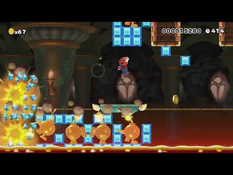 Bowser jr's fire and ice castle by jason - SUPER MARIO MAKER - NO COMMENTARY 1bi