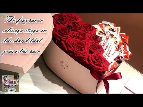 Chocolates and Roses in Heart Shaped Box 🌸 { Tutorial }