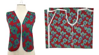 ONLY WITH ONE STITCH SEW VERY EASY VEST FAST❤️ Sewing vest