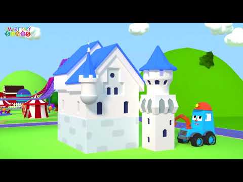 FRIENDS ON WHEELS EP 60 NEUSCHWANSTEIN CASTLE - DISNEY PRINCESS CASTLE KIDS CONSTRUCTION