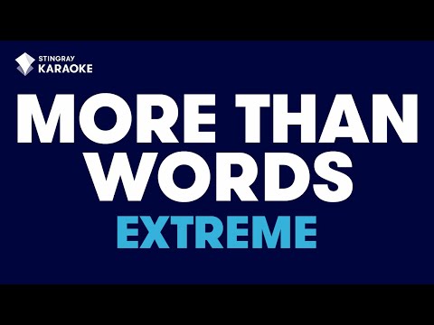 More Than Words in the Style of "Extreme" karaoke video with lyrics (no lead vocal)