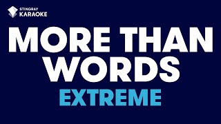 More Than Words in the Style of "Extreme" karaoke video with lyrics (no lead vocal)