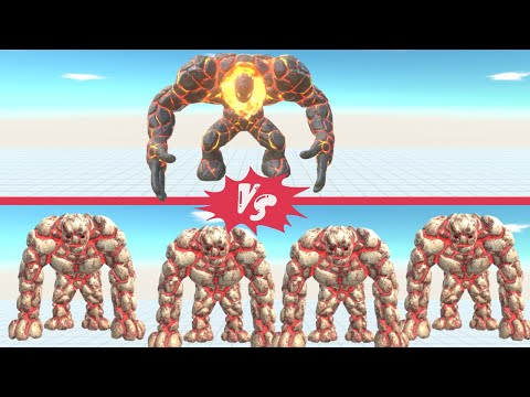 Lavaboy vs Lava Golems - Animal Revolt Battle Simulator