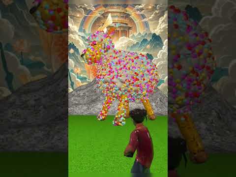 Playing football to unlock the #0112 bubble colourful Statue Unblock 🤯 #3D #shorts #vfxhd #shorts