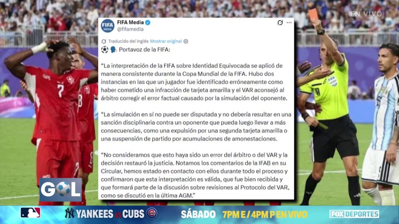 🚨 COMUNICADO DE FIFA | ¿Estuvo mal utilizado el VAR en el Argentina vs Suiza? | GolXGol