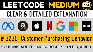 Download the video "Leetcode MEDIUM 3230 - When NOT Use COALESCE - Customer Purchasing Behavior | Everyday Data Science"