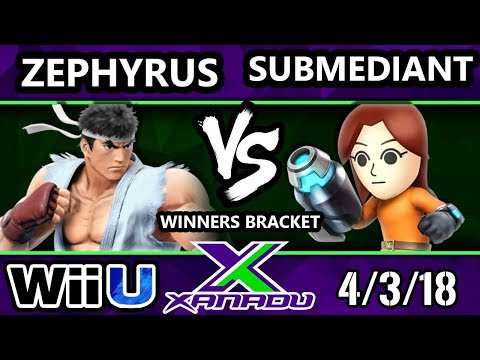 S@X 244 Smash 4 - Zephyrus (Ryu) Vs. Submediant (Mii Gunner) - Wii U Winners Bracket