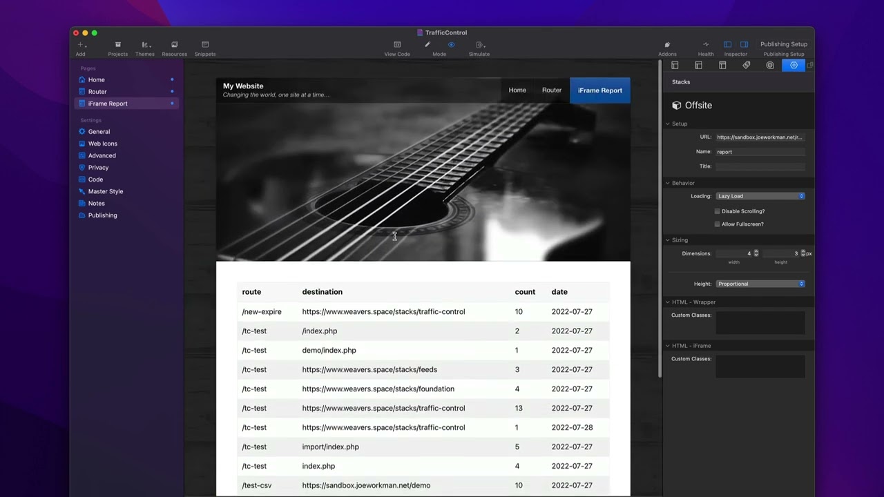 Traffic Control - Reports Overview