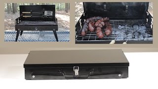 Portable Suitcase BBQ Grill Charcoal