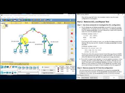 9.1.1.6 Packet Tracer - ACL Demonstration