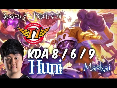SKT T1 Huni MAOKAI vs JAYCE Top - Patch 6.24 KR Ranked