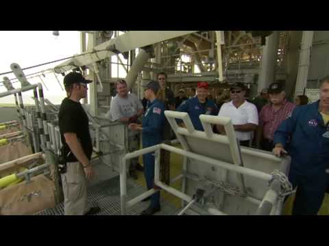 Final Shuttle Crew Practice Safety "Slide"