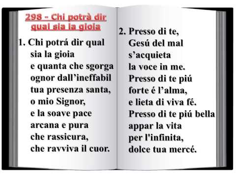 298 Chi potrà dir qual sia la gioia - Innario Chiesa Cristiana Avventista del Settimo Giorno 2014