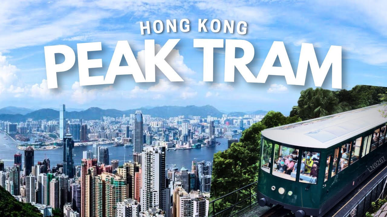 Experience the steep climb and classic style of the Peak Tram in Hong Kong