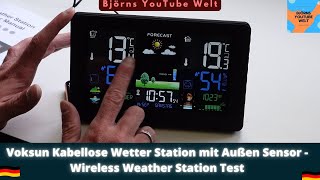 Voksun Kabellose Wetter Station mit Außen Sensor - Wireless Weather Station Test - 45€ auf Amazon